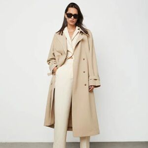 OAK + FORT Tan Trench Coat